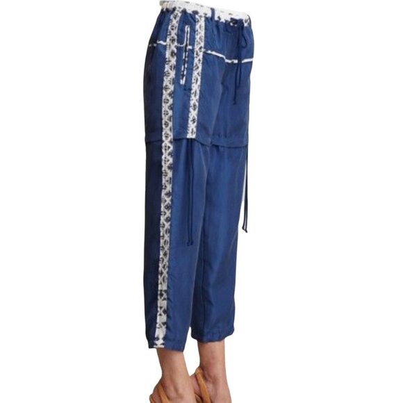 Edun Indigo Dye Silk Drawstring Pant - Picture 1 of 8
